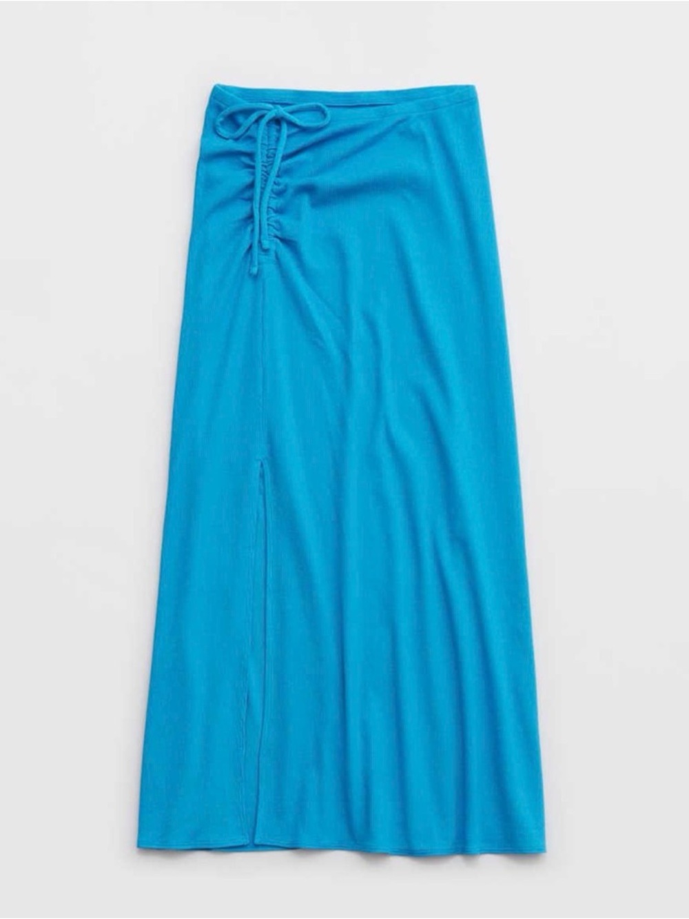 aerie Bright Blue Drawstring Maxi Skirt